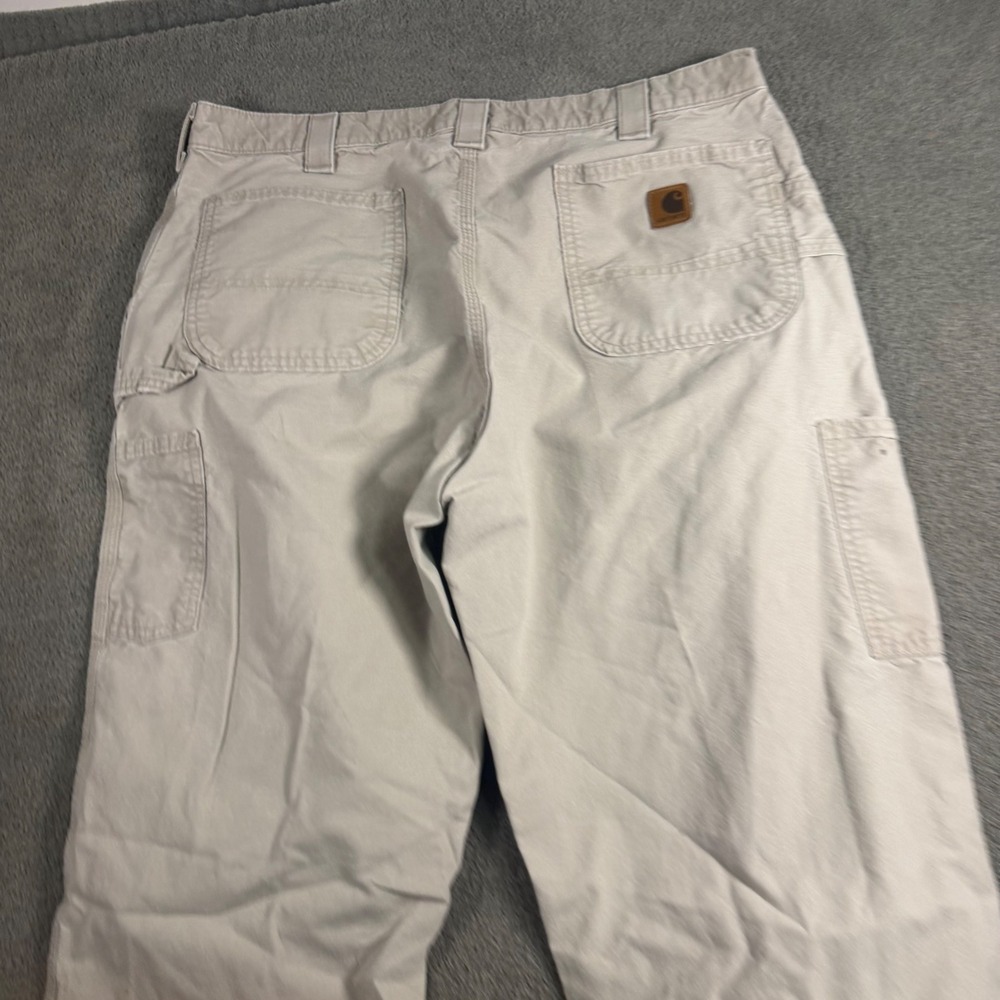 Carhartt B151 TAN Men 38x32 Loose Fit Canvas Carpenter Dungaree Pants Khaki